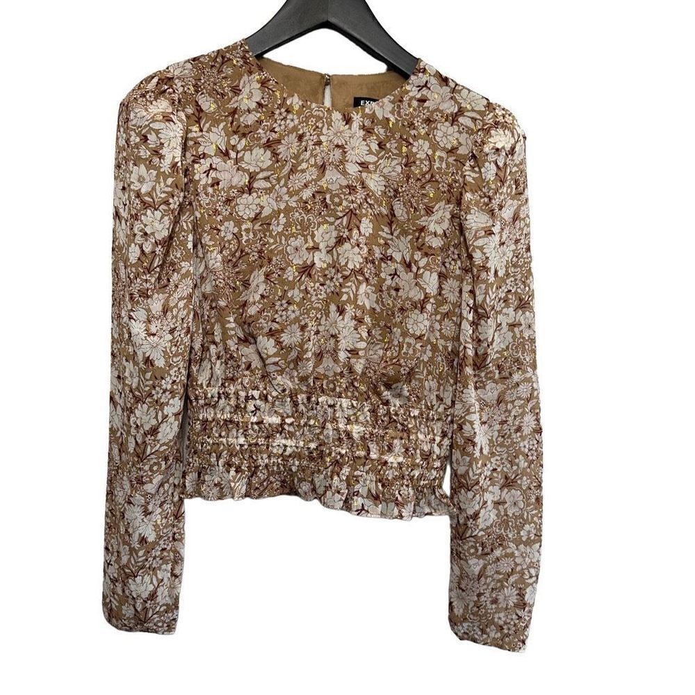 NWT Express sheer floral top size extra small
